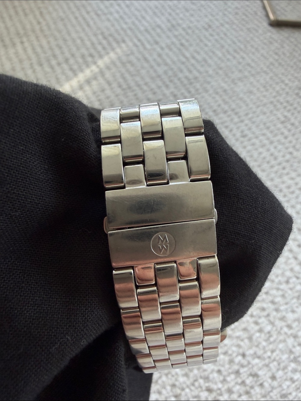 Diamond Accent Silver-Tone Women's Watch - White Dial - Picture 9 of 10